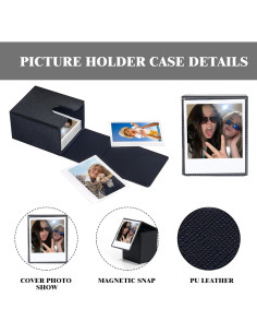 Funda Vertical Negra WOGOZAN para Fotos Polaroid y Fujifilm 2