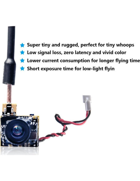 Cámara AIO FPV Wolfwhoop WT05 600TVL 25mW 5.8GHz para Dron