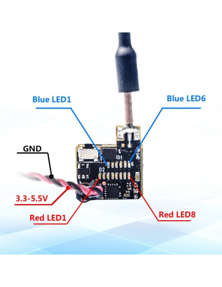 Cámara AIO FPV Wolfwhoop WT05 600TVL 25mW 5.8GHz para Dron