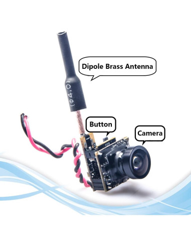 Cámara AIO FPV Wolfwhoop WT05 600TVL 25mW 5.8GHz para Dron