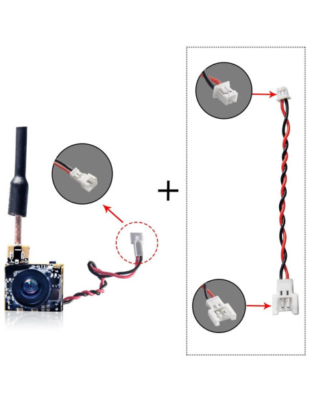 Cámara AIO FPV Wolfwhoop WT05 600TVL 25mW 5.8GHz para Dron