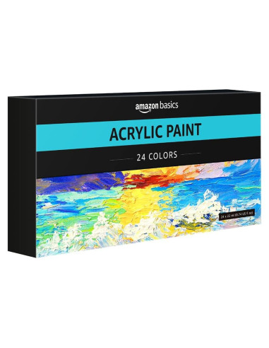 Juego de Pintura Acrílica Amazon Basics 24 Colores 21g