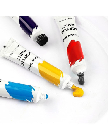 Juego de Pintura Acrílica Amazon Basics 24 Colores 21g