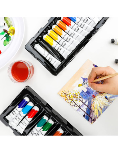 Juego de Pintura Acrílica Amazon Basics 24 Colores 21g