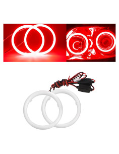 Anillos Halo LED 60MM Rojo Qasim para Automóviles y Motocicletas