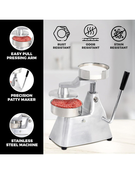 Prensa de Hamburguesas Comercial TK Tartle Kitchen 10.16 cm