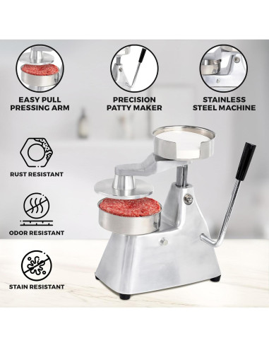 Prensa de Hamburguesas Comercial TK Tartle Kitchen 10.16 cm