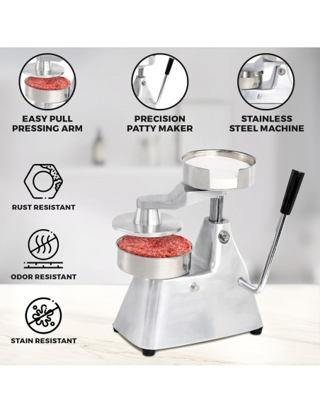 Prensa de Hamburguesas Comercial TK Tartle Kitchen 10.16 cm
