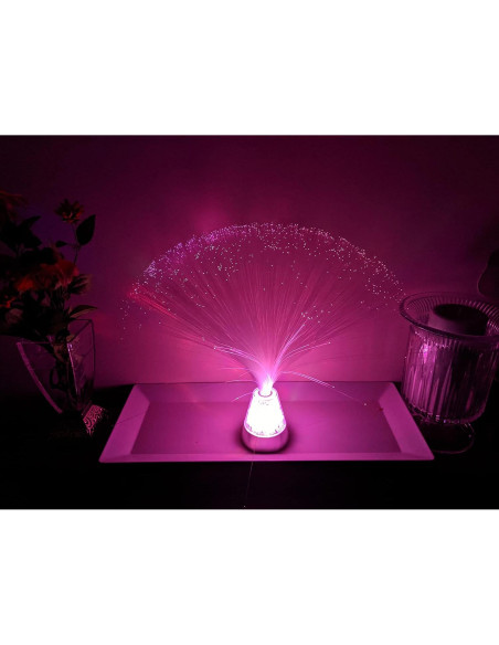 Lámpara de fibra óptica SciencePurchase 33 cm colores LED