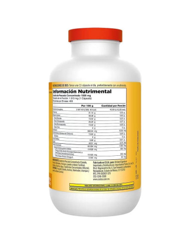 Concentrado de Aceite de Pescado Kirkland Omega-3 400 Gelatinas