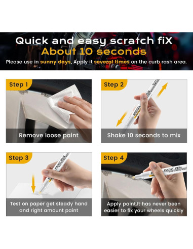 Pintura de Retoque para Llantas DASIUIP Negro Brillante 20.7ml