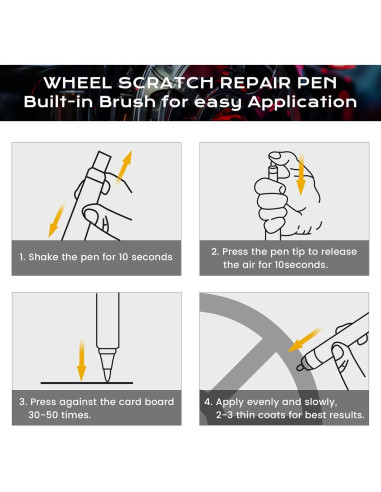 Pintura de Retoque para Llantas DASIUIP Negro Brillante 20.7ml