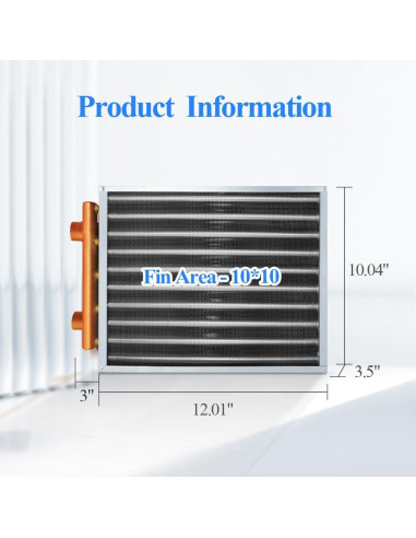 Intercambiador de Calor Agua a Aire AB HTL10x10 42,000 Btu