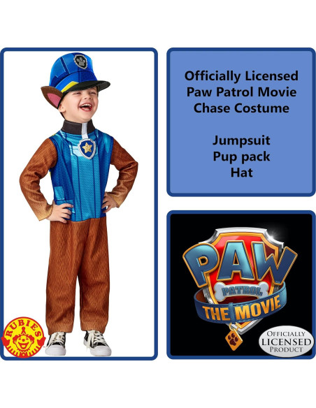 Disfraz Chase Paw Patrol Rubies para Niños 3 a 4 Años