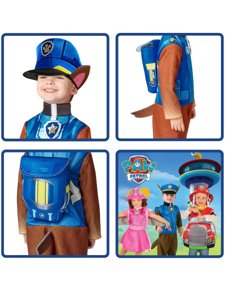 Disfraz Chase Paw Patrol Rubies para Niños 3 a 4 Años