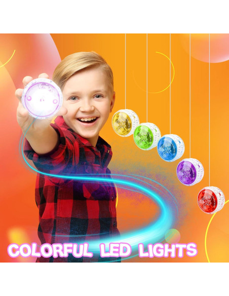 55 Pelotas Yo Yo Iluminadas LED Octaday para Niños y Adultos