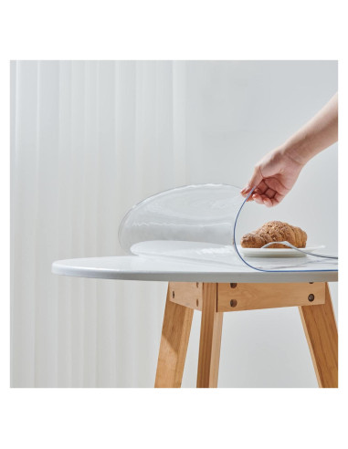 Protector de Mesa Redonda Leffora 25.4cm Transparente 1.5mm