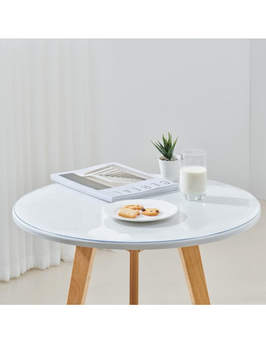 Protector de Mesa Redonda Leffora 25.4cm Transparente 1.5mm