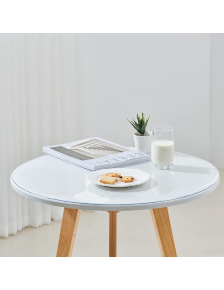 Protector de Mesa Redonda Leffora 25.4cm Transparente 1.5mm