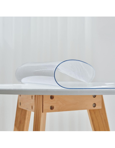Protector de Mesa Redonda Leffora 25.4cm Transparente 1.5mm