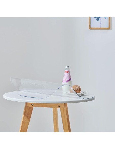 Protector de Mesa Redonda Leffora 25.4cm Transparente 1.5mm