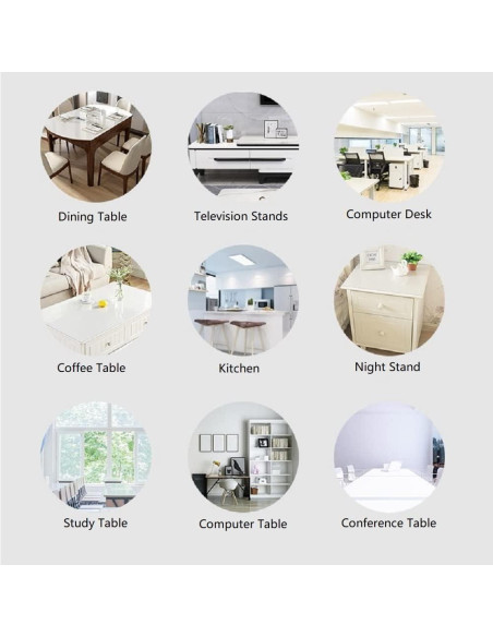 Protector de Mesa Redonda Leffora 25.4cm Transparente 1.5mm