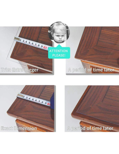 Protector de Mesa Redonda Leffora 25.4cm Transparente 1.5mm