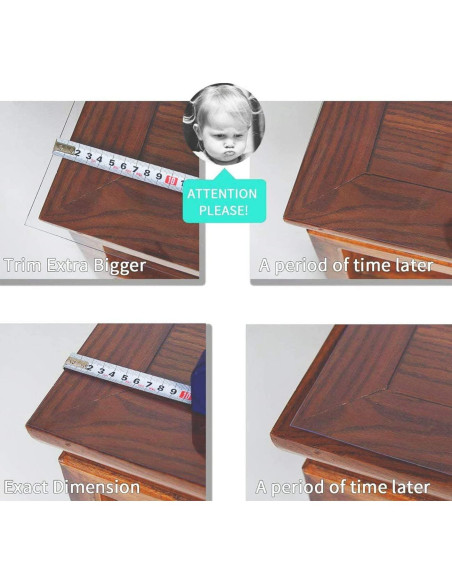 Protector de Mesa Redonda Leffora 25.4cm Transparente 1.5mm