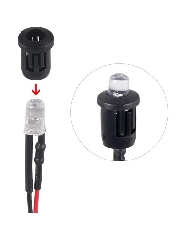 Kit 40 Diodos LED Amarillos 5mm Preconectados 12V ATNSINC