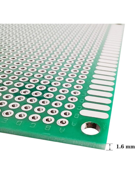 Placa PCB Doble Cara DETHUA 7x9cm Fibra de Vidrio - 4 Piezas