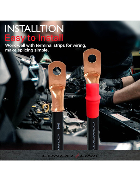 Terminales de Anillo de Cobre Conext Link 25pcs 4 AWG 12mm