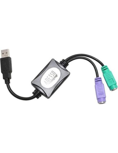 Adaptador PS/2 a USB Adesso ADP-PU21 - Conecta 2 dispositivos
