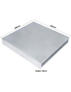 Disipador de Calor Aluminio 200x200x28mm Jeteokar Eficiente 2