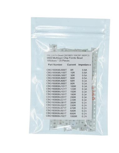 Kit de Perlas de Ferrita Multicapa HUABAN 360 Piezas