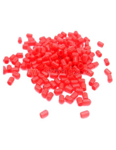 100 Tapas de Goma Roja 6mm para Conector SMA - Genérico