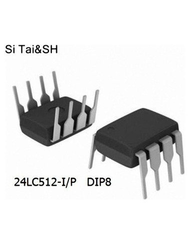 5 Piezas IC Lógicos 24LC512-I/P DIP-8 HiLetgo