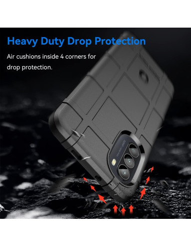 Funda Slim Rugged Shield para Moto G52/G82/G71S - Negro