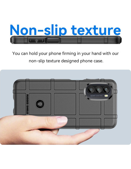 Funda Slim Rugged Shield para Moto G52/G82/G71S - Negro