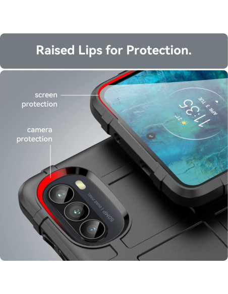 Funda Slim Rugged Shield para Moto G52/G82/G71S - Negro