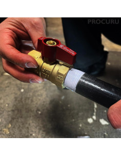 Válvula de Bola de Gas PROCURU 1/2" Latón Certificada CSA 2