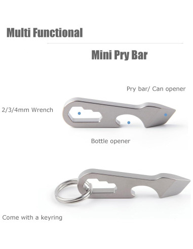 Palanca Multiherramienta EDC Hamans Titanio 4 en 1 45mm