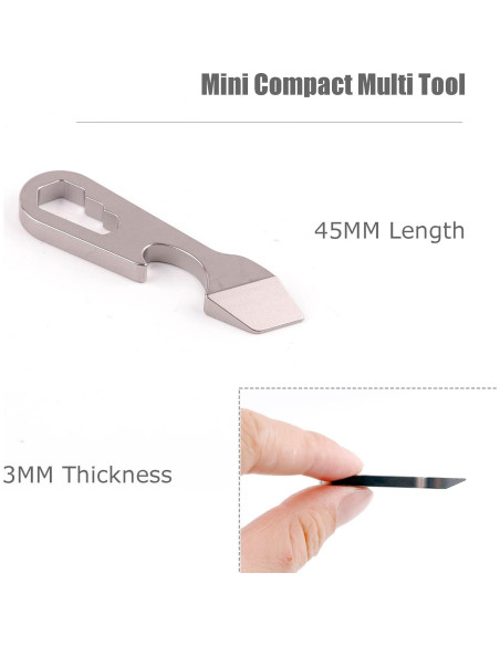 Palanca Multiherramienta EDC Hamans Titanio 4 en 1 45mm