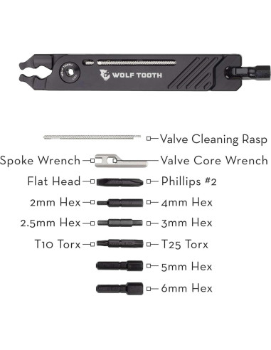 Alicates Multi Herramienta Wolf Tooth 8-Bit Negro 17 Funciones