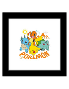 Arte de Pared Pokémon Trends International 30.48x30.48cm Marco Negro