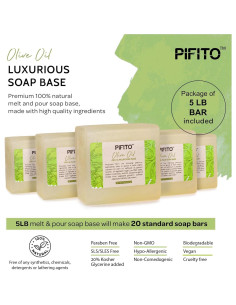 Base de Jabón Pifito 2.27 kg Natural de Glicerina Premium 2