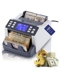 Contador de Dinero CGOLDENWALL CGO-85, Detección Falsificaciones, 1500 Billetes/min