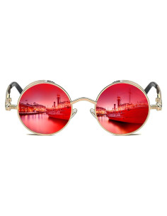 Gafas de sol ROCKNIGHT góticas steampunk redondas UV400