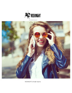 Gafas de sol ROCKNIGHT góticas steampunk redondas UV400 2