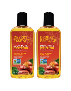 Aceite de Jojoba Puro Desert Essence 118 ml - Paquete de 2 - Hidratante Facial y Capilar