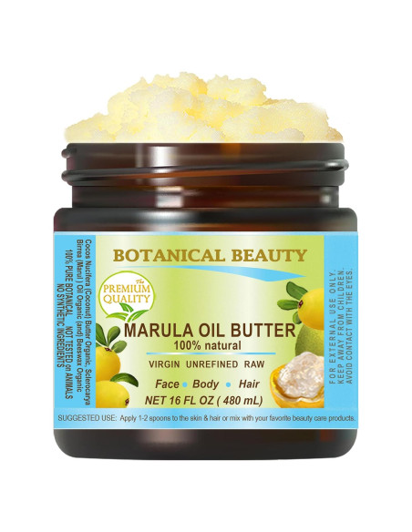 Manteca de Aceite de Marula Virgen Cruda 480 ml - Belleza Botánica